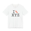 I Run ___ unisex T, orange logo