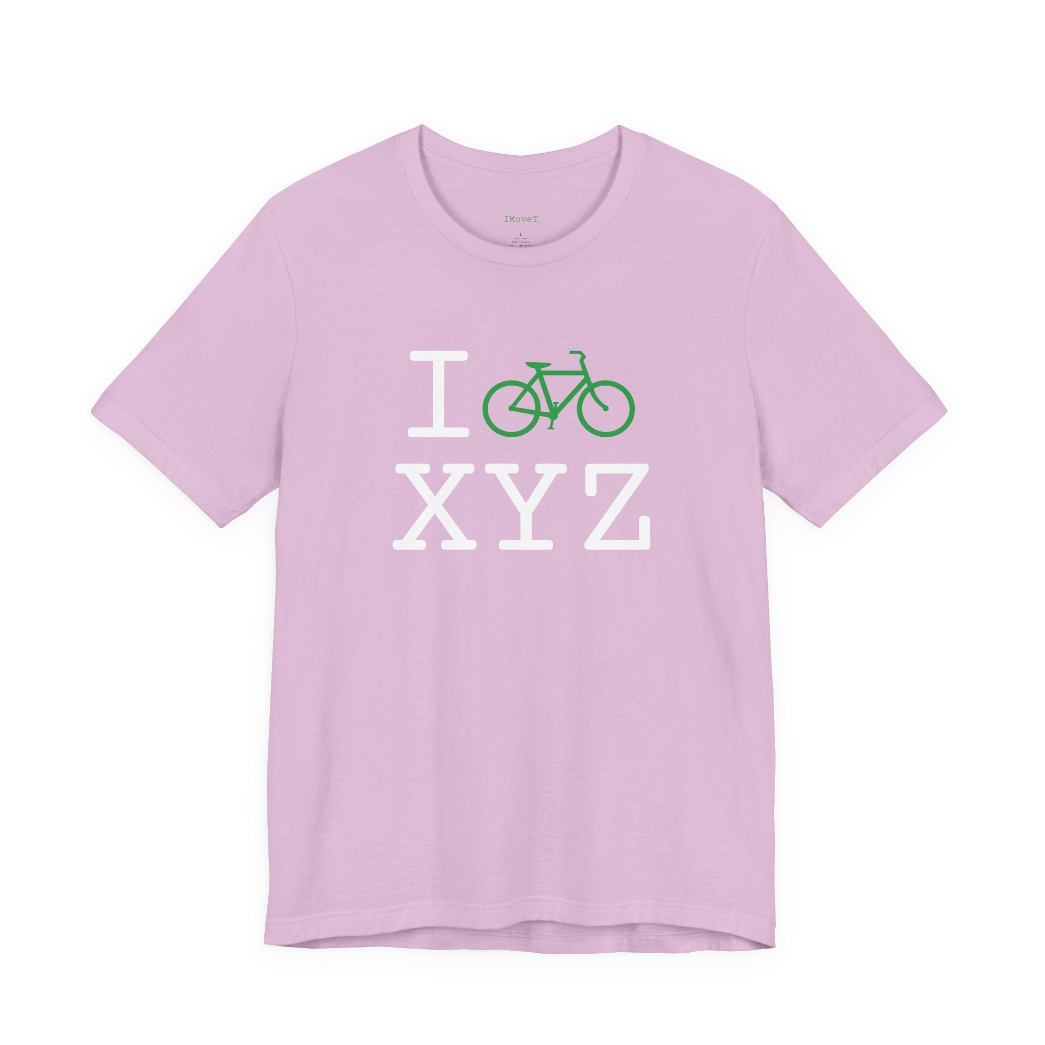 I Bike ___ unisex T, green bike