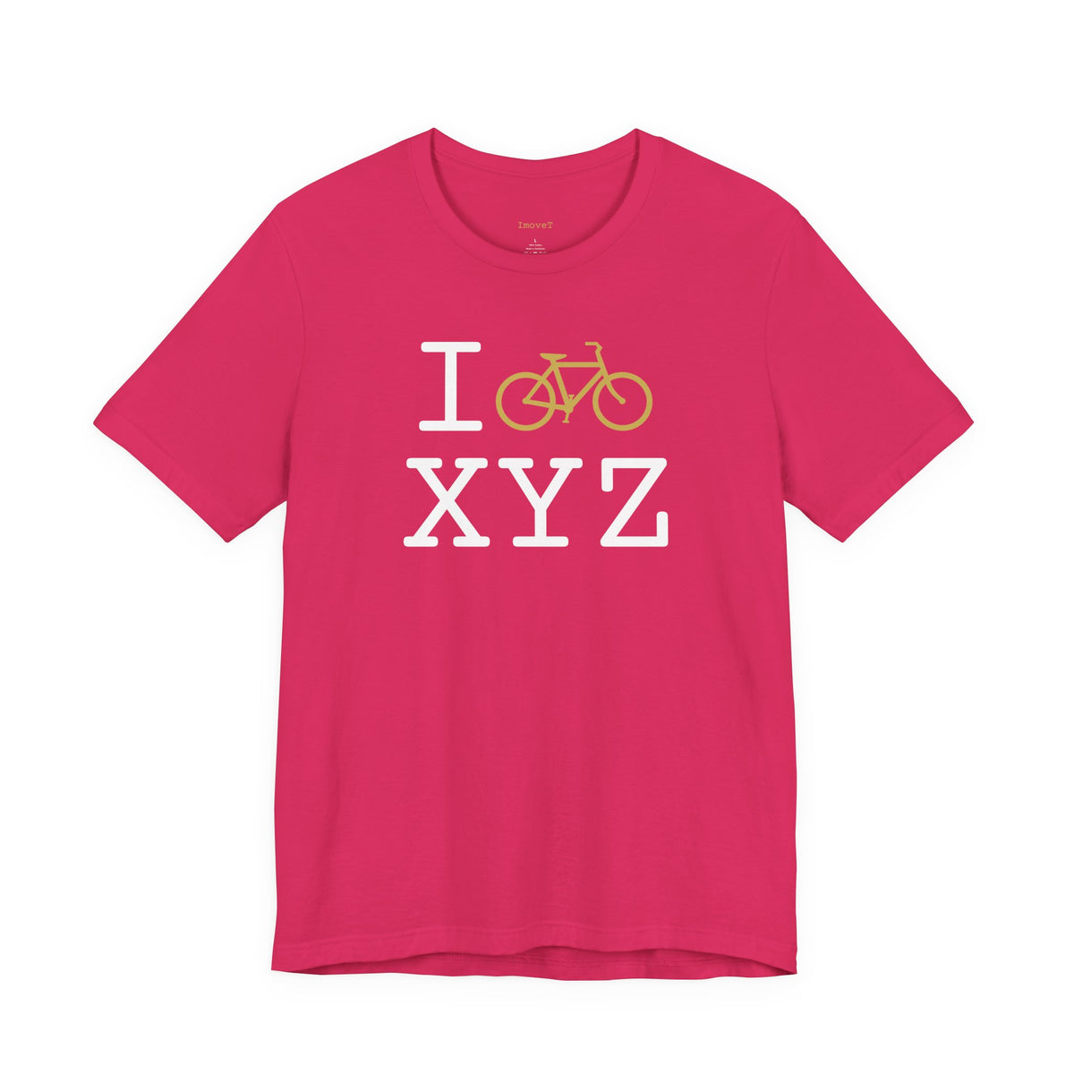 I Bike unisex T, gold bike