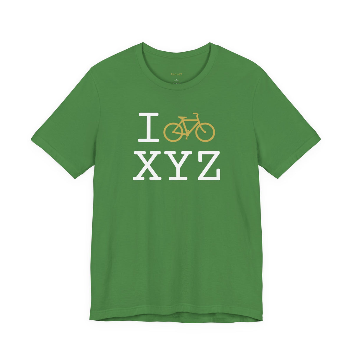 I Bike unisex T, gold bike
