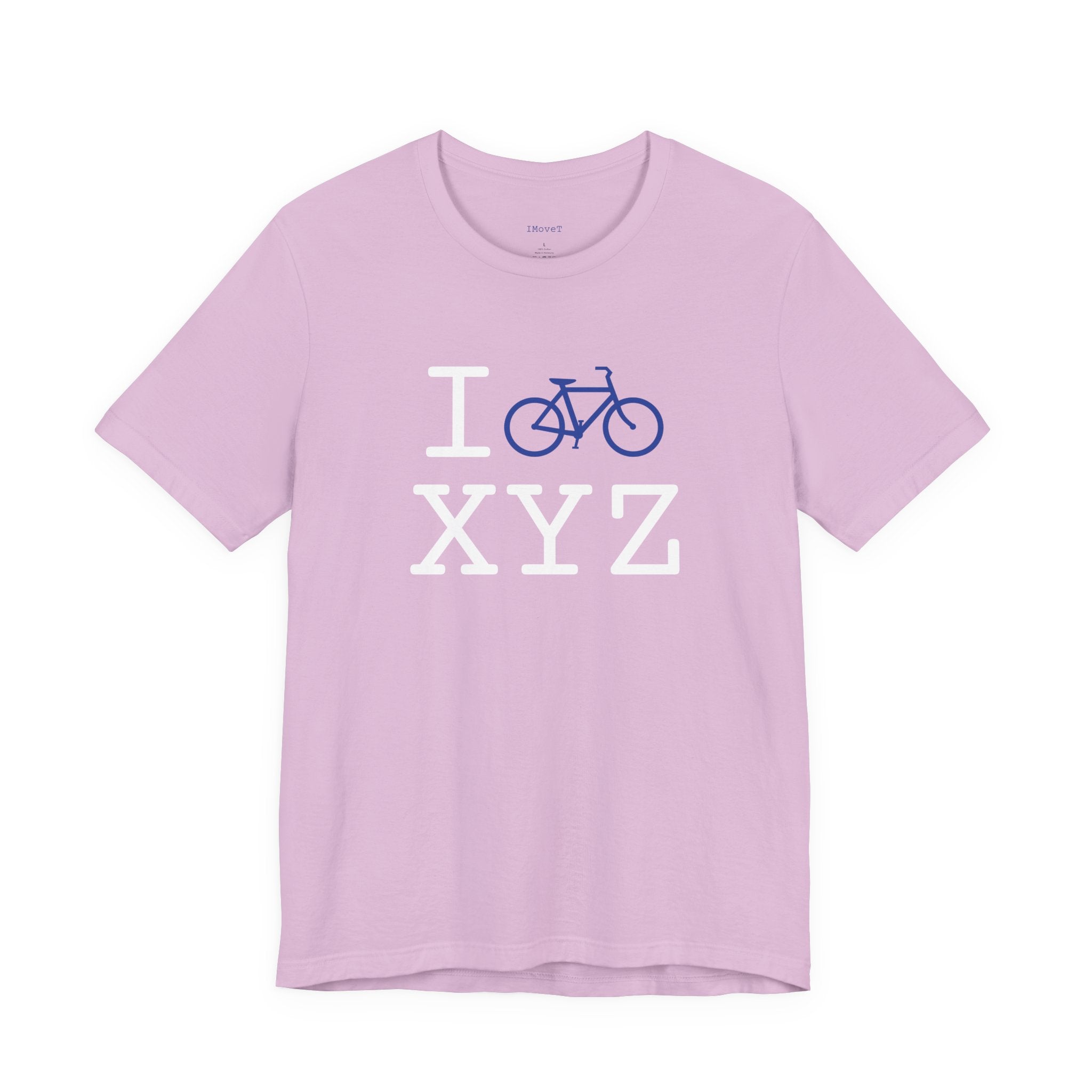 I Bike ___ unisex T, blue bike
