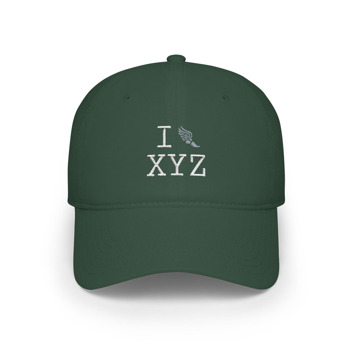 I Run baseball cap, grey logo