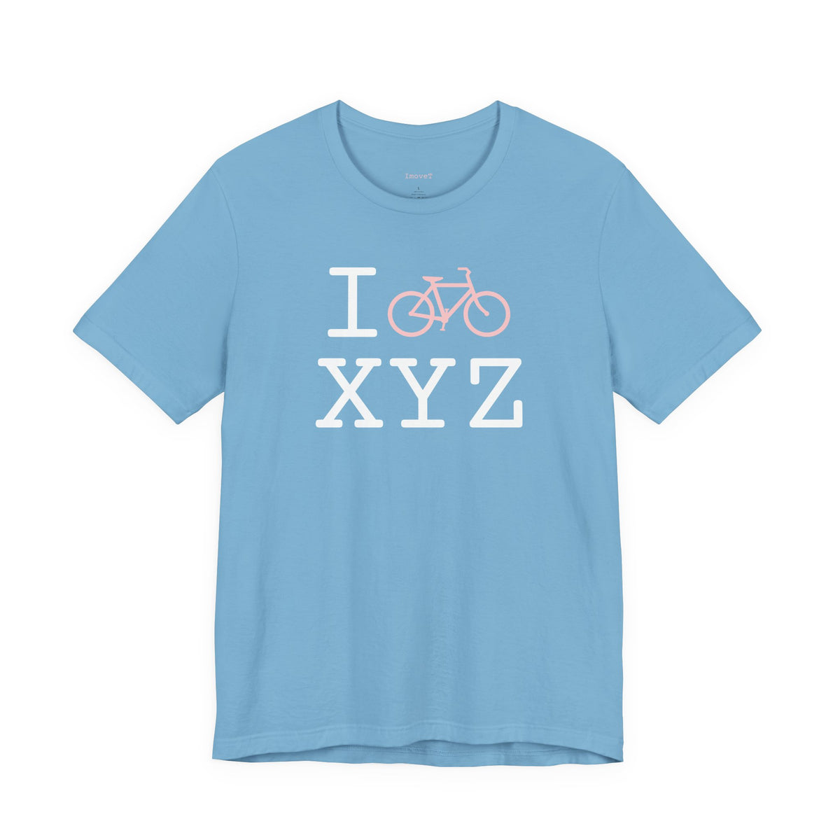 I Bike unisex T, pink bike