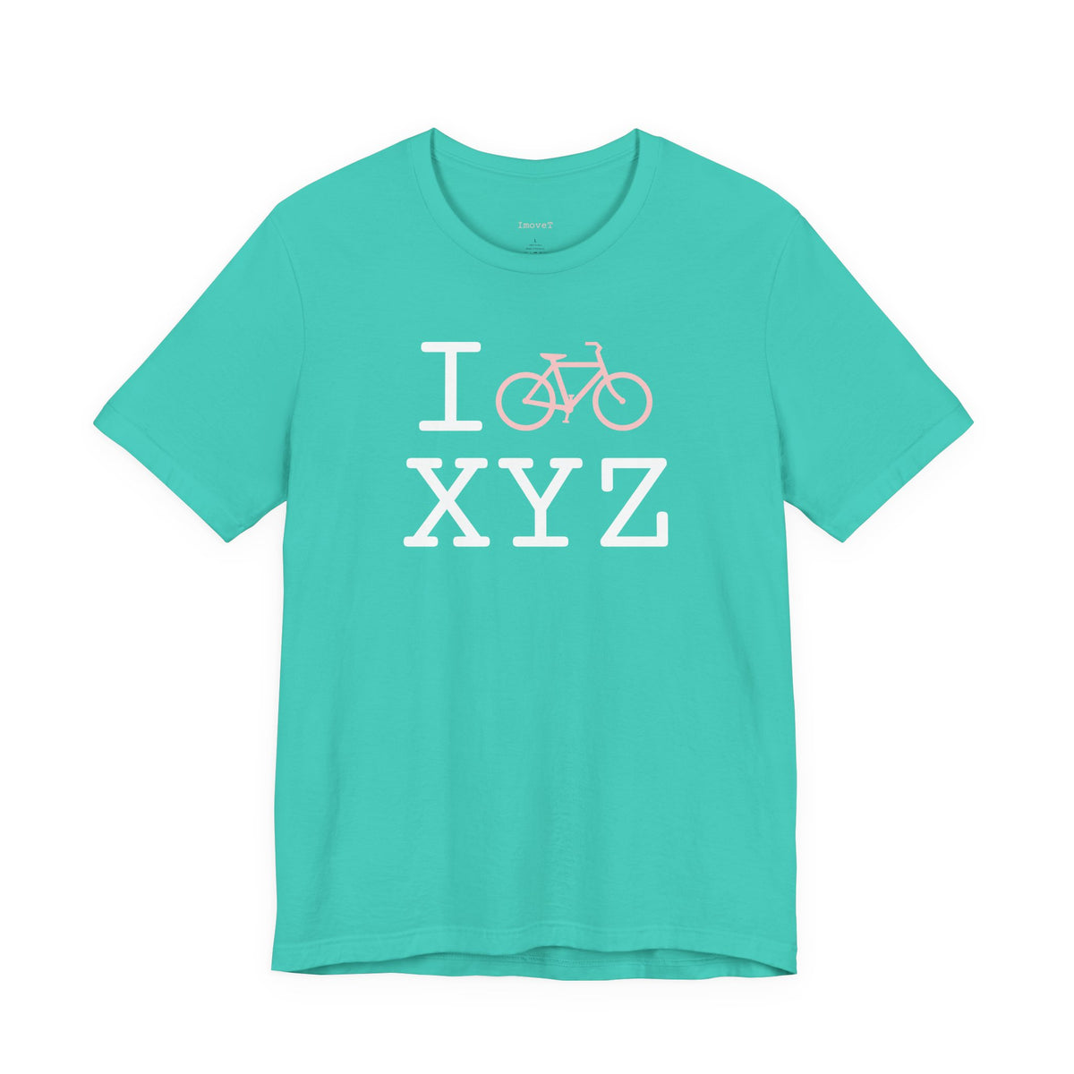 I Bike unisex T, pink bike
