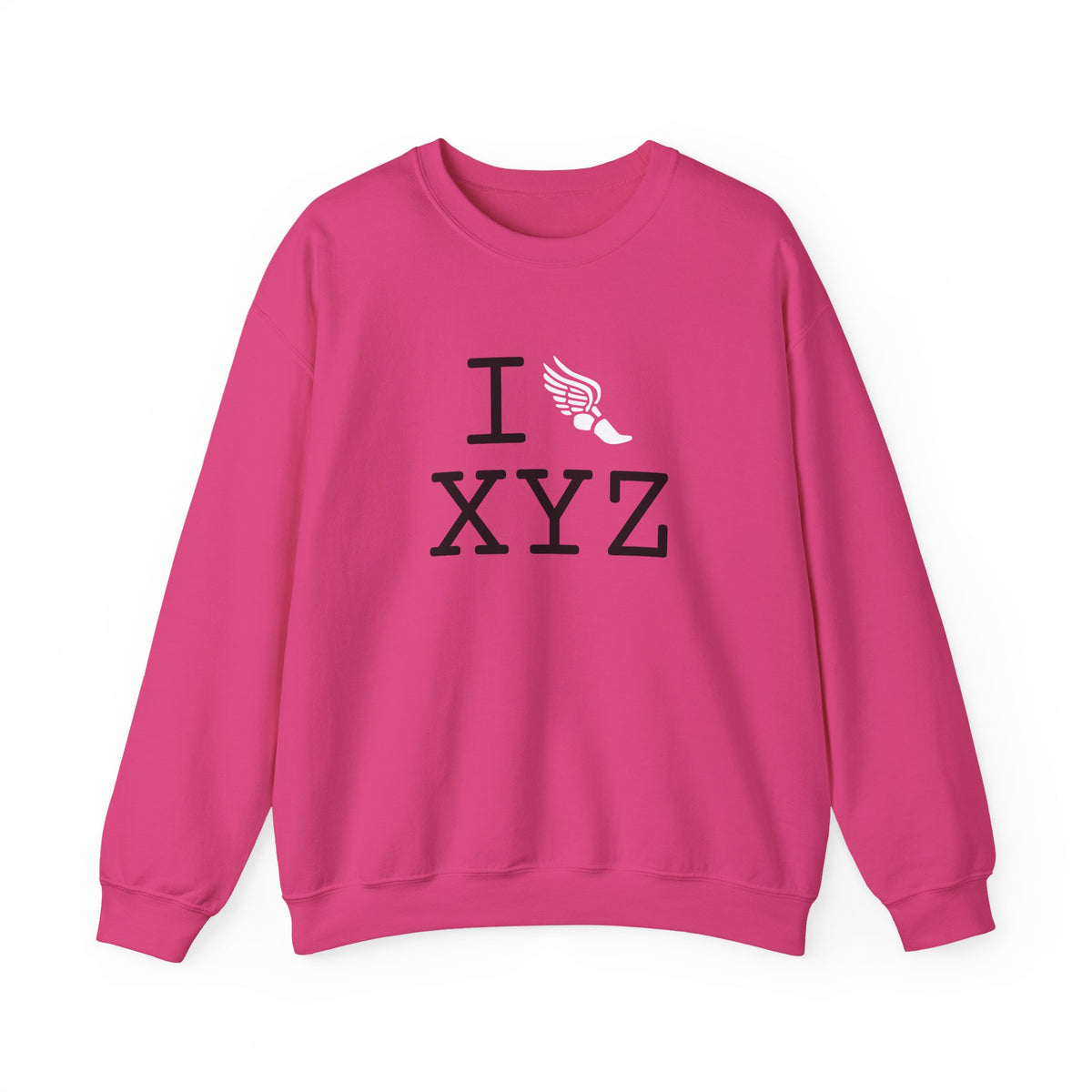 I Run sweatshirt, white logo