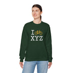 I Bike sweatshirt, yellow bike