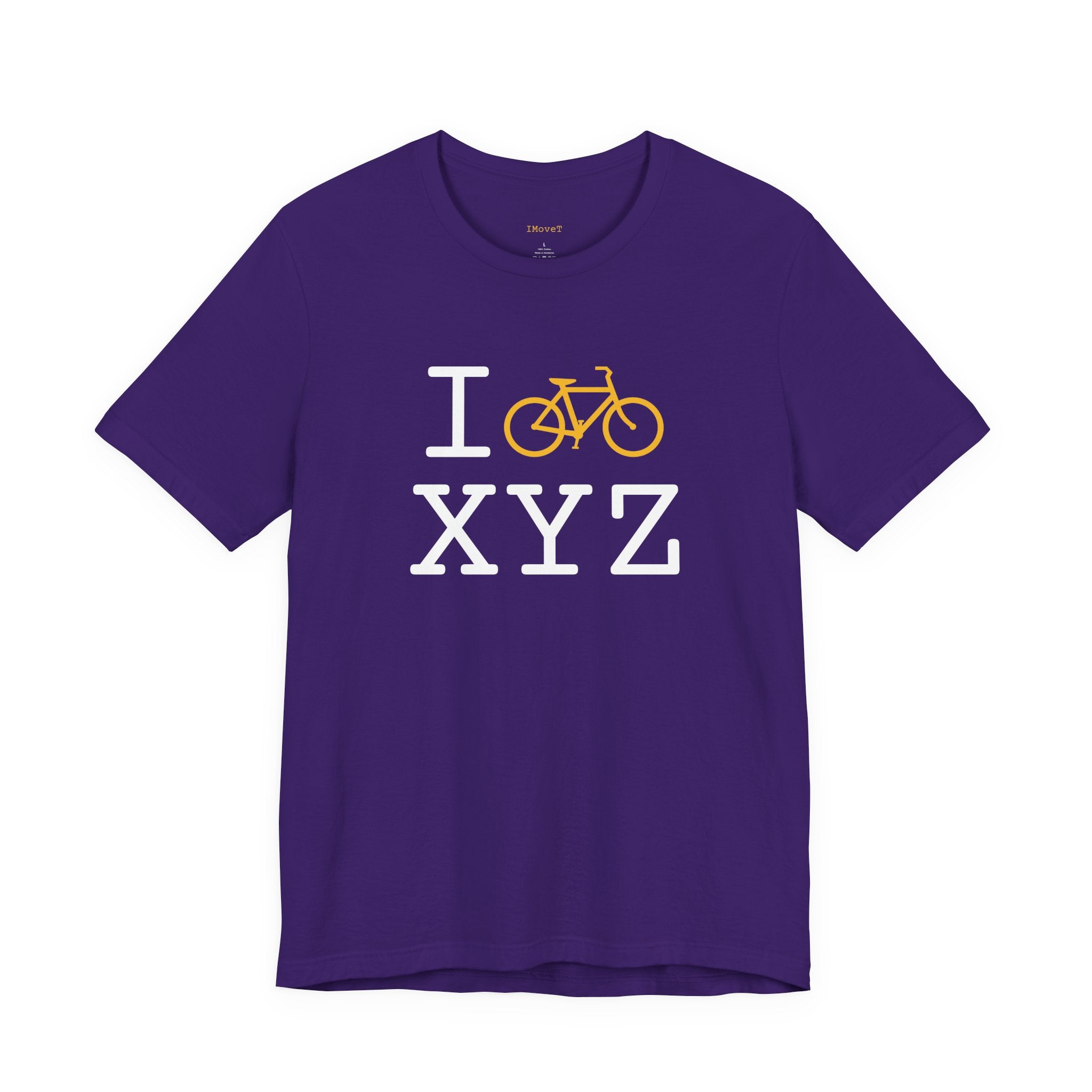 I Bike ___ unisex T, yellow bike