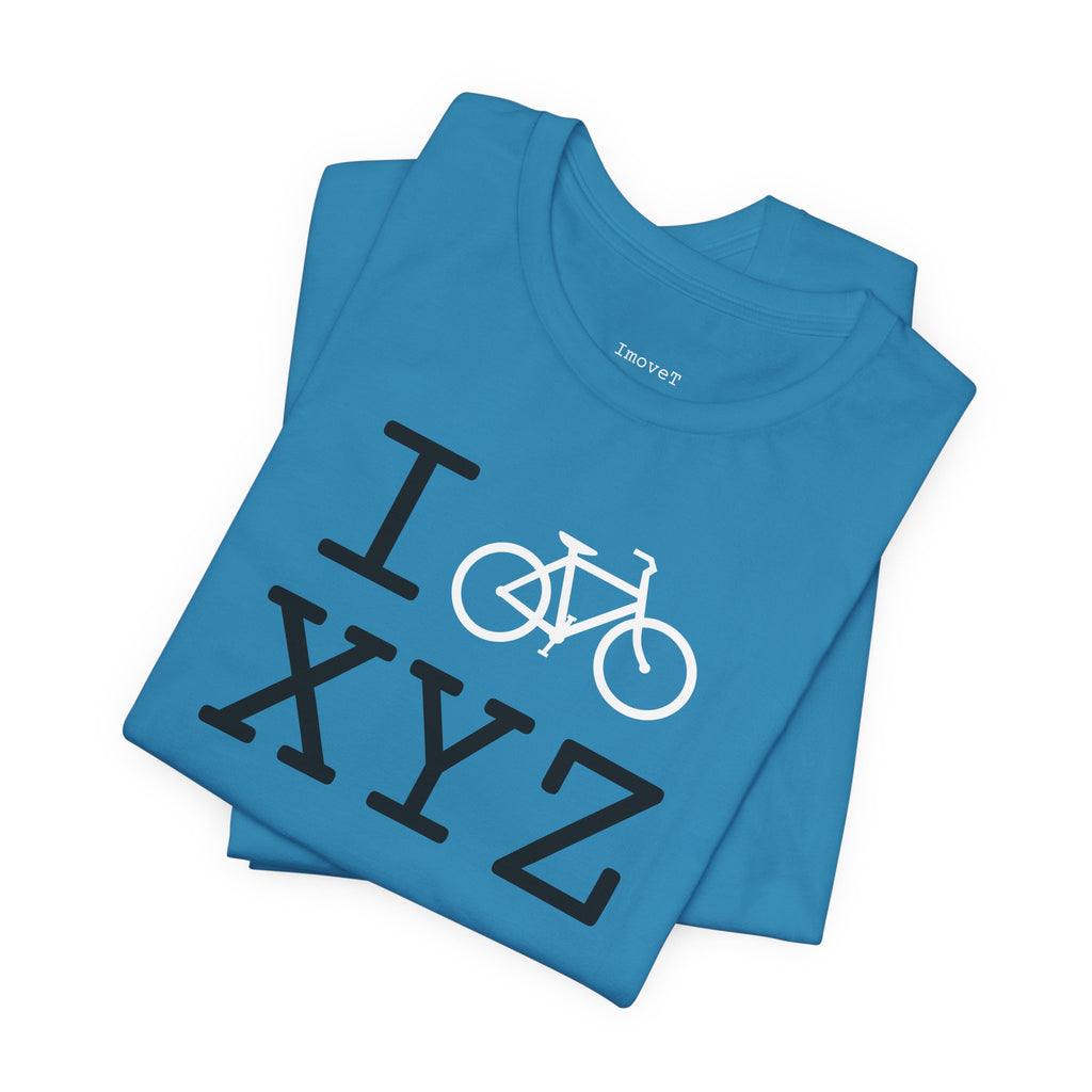 I Bike unisex T, white bike