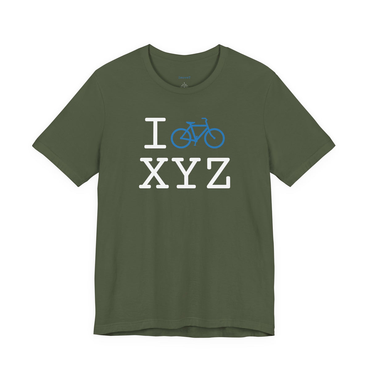I Bike unisex T, light blue bike