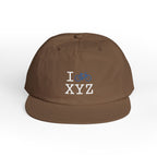 I Bike athletic hat, blue bike