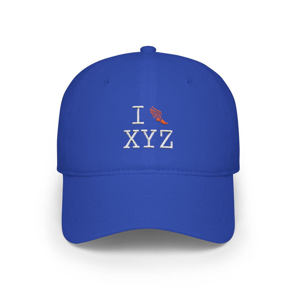 I Run baseball cap, orange logo