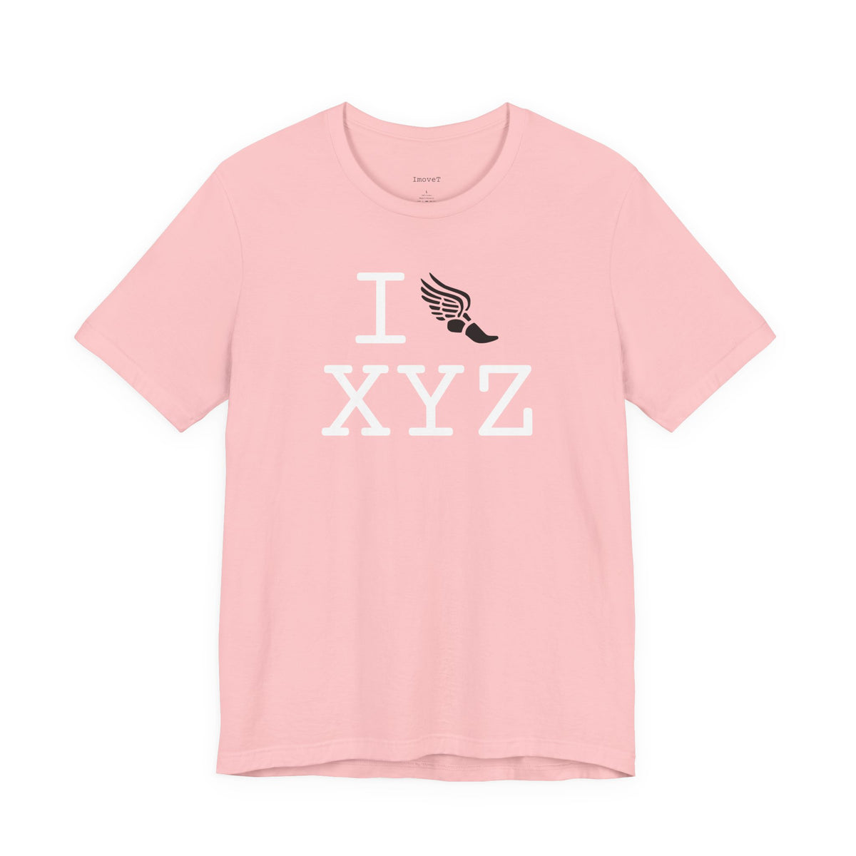 I Run unisex T, black logo