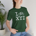 I Bike unisex T, white bike