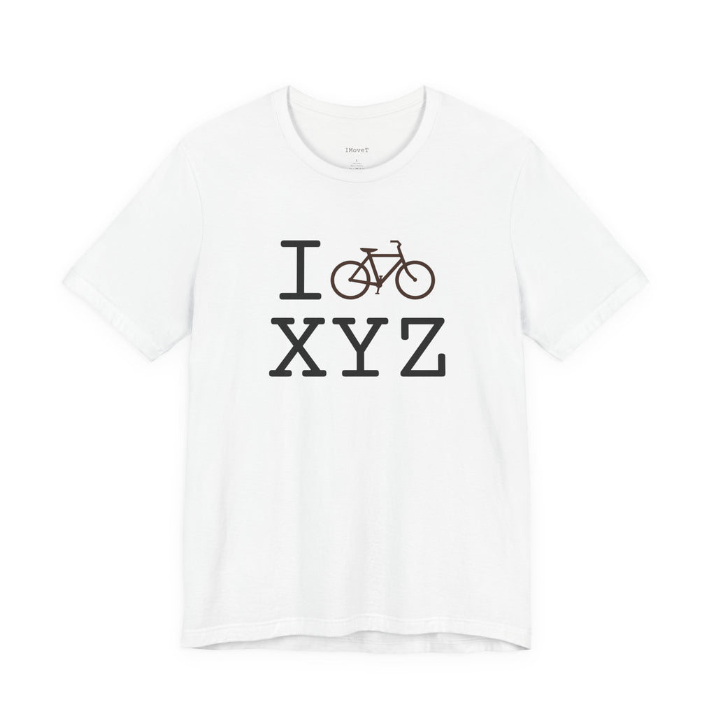 I Bike ___ unisex T, brown bike