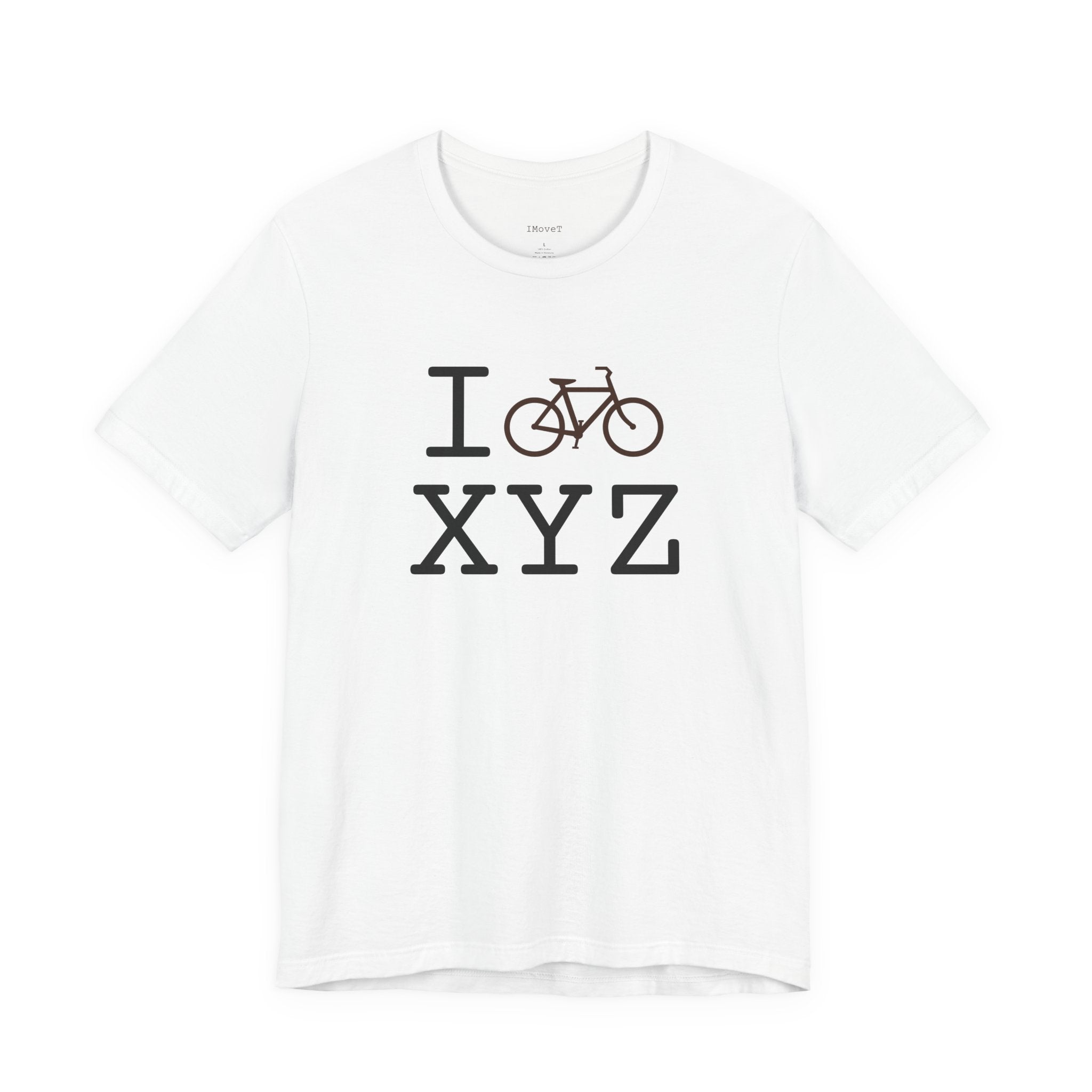 I Bike ___ unisex T, brown bike