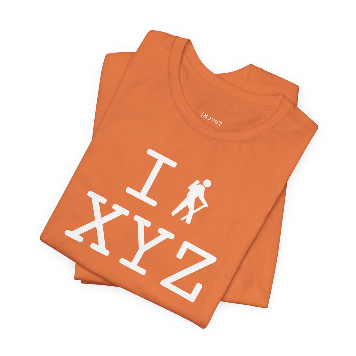 I Hike unisex T, white hiker