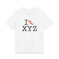 I Run ___ unisex T, red logo