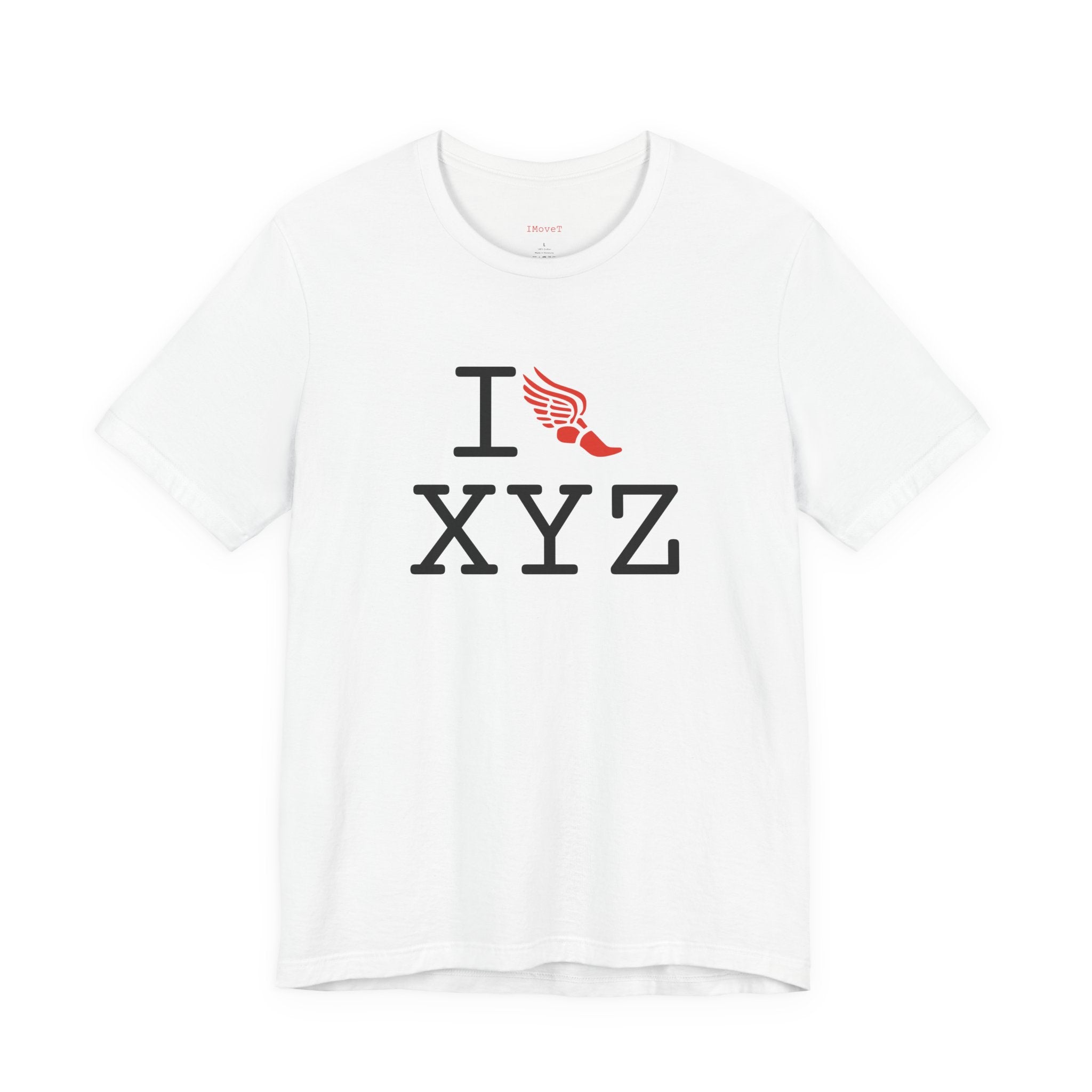 I Run ___ unisex T, red logo