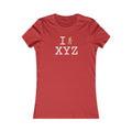 I Hike women's T, gold hiker