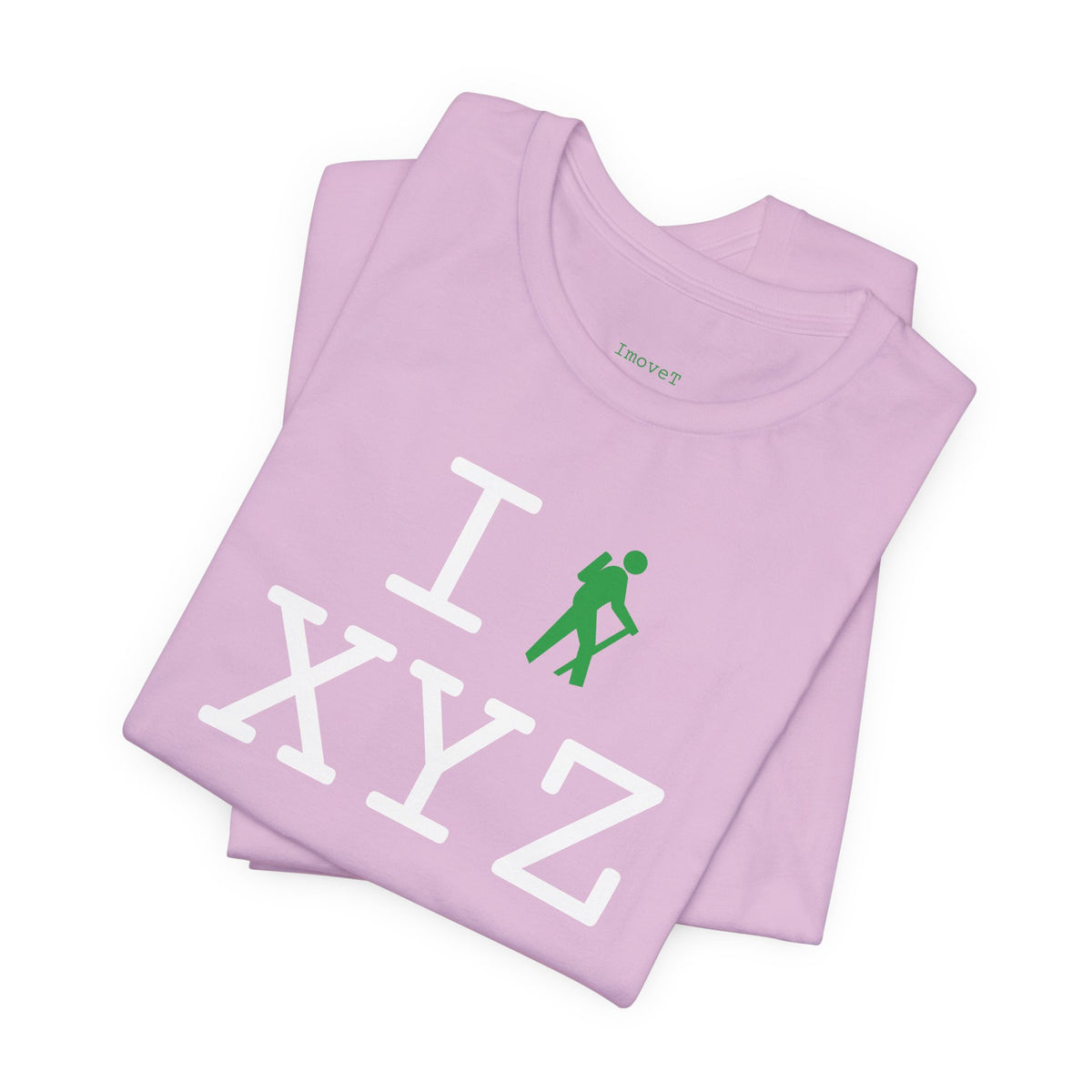I Hike unisex T, green hiker