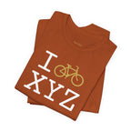 I Bike unisex T, gold bike