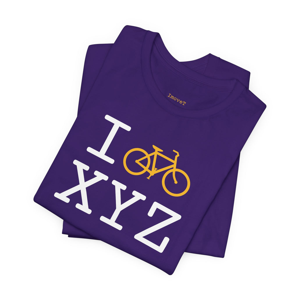 I Bike unisex T, yellow bike