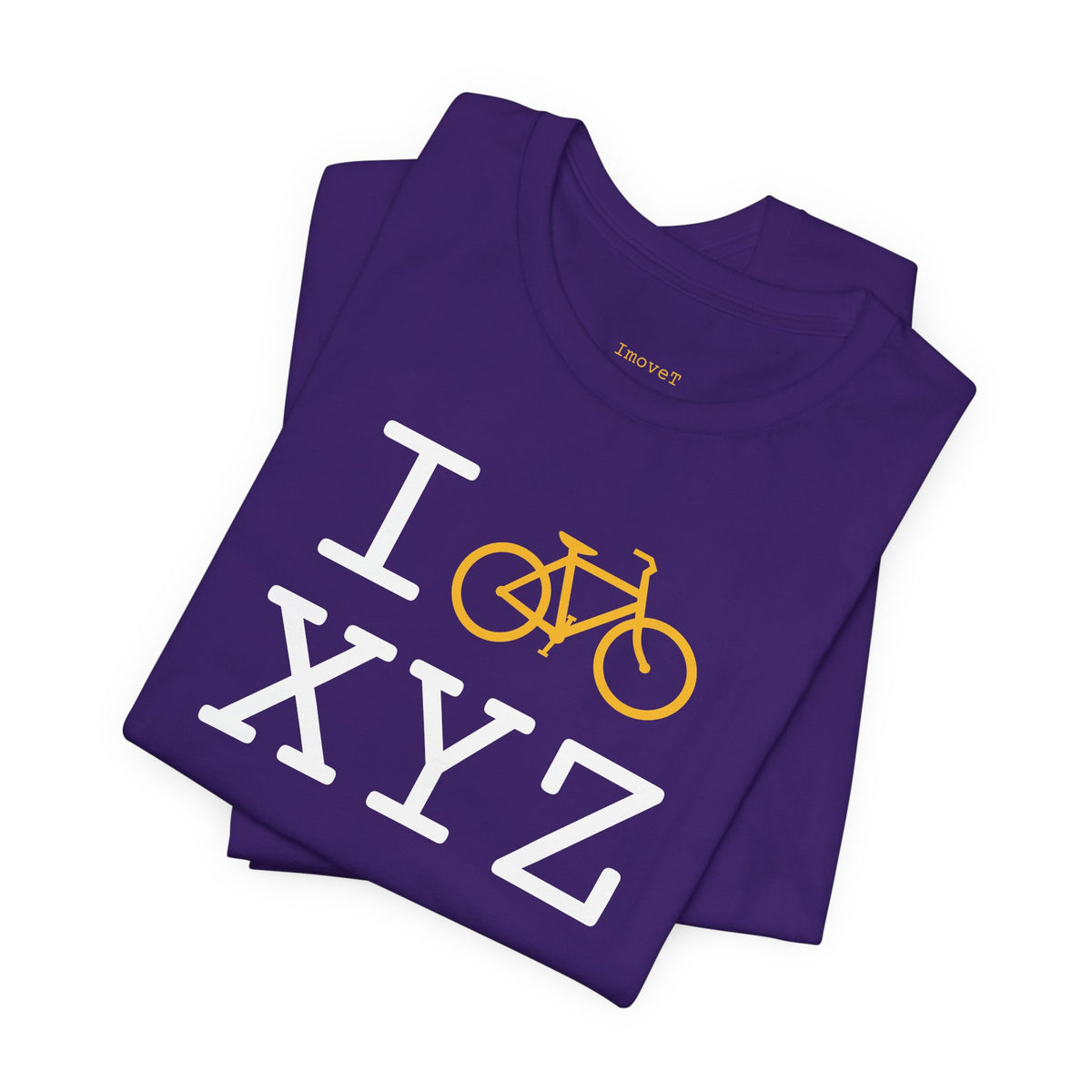 I Bike unisex T, yellow bike