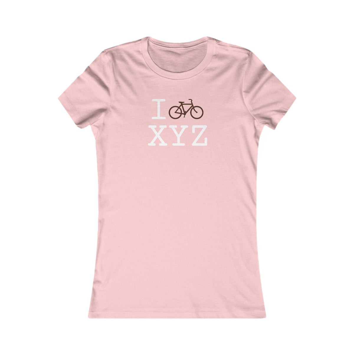 I Bike women's T, brown bike