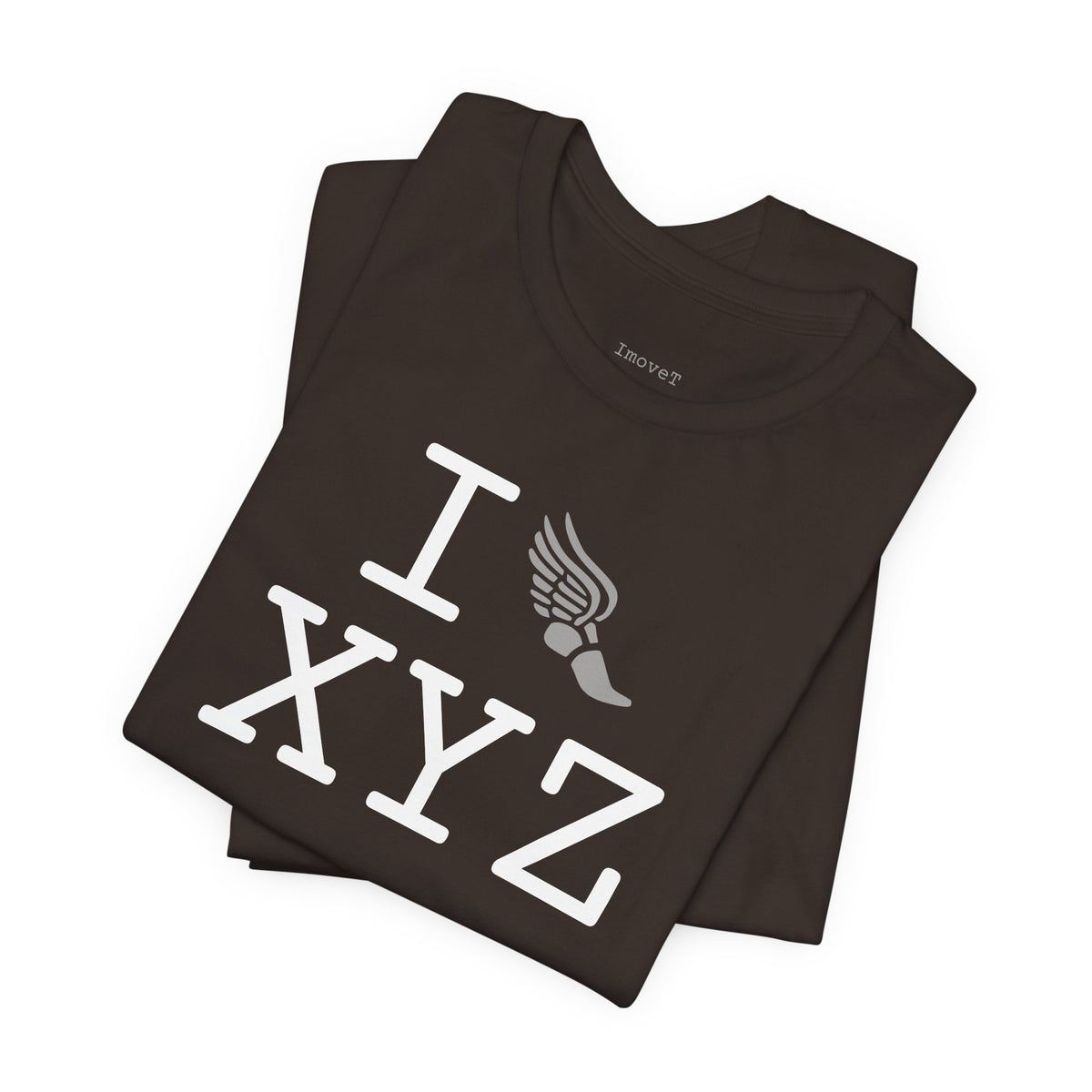 I Run unisex T, grey logo