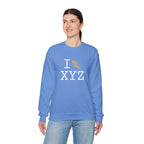 I Run sweatshirt, yellow logo