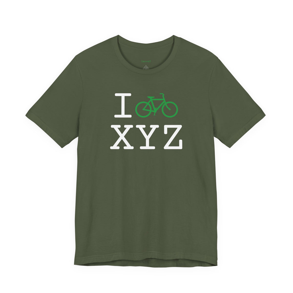 I Bike unisex T, green bike