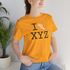 I Run unisex T, white logo