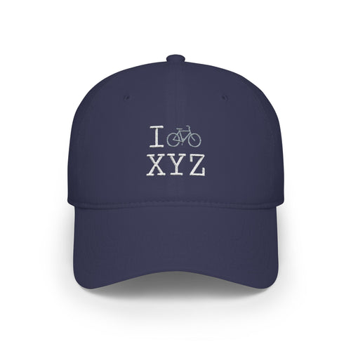 I Bike baseball cap, grey bike