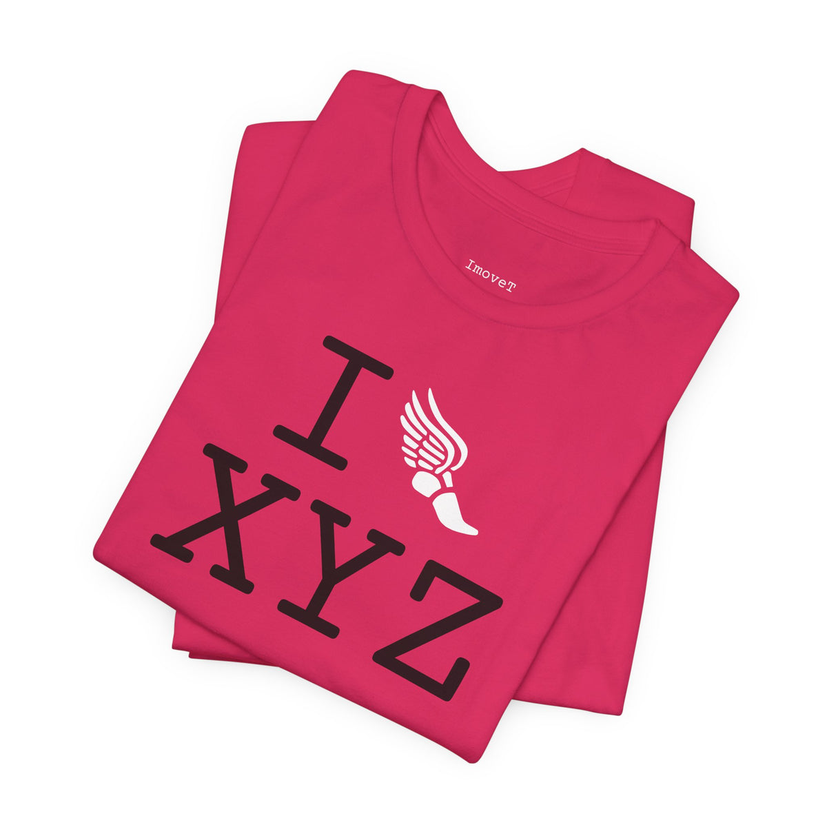 I Run unisex T, white logo