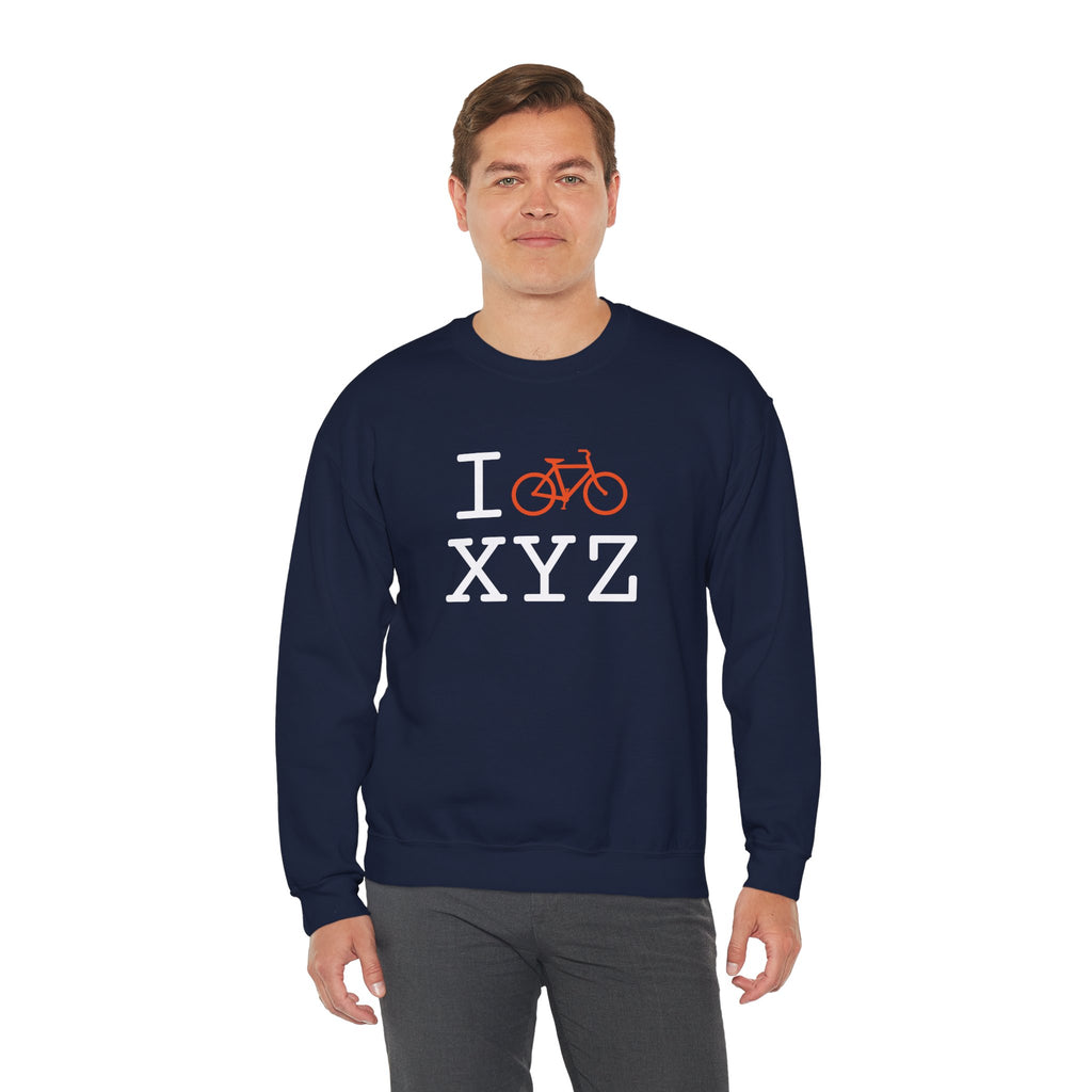 I Bike sweatshirt, orange bike