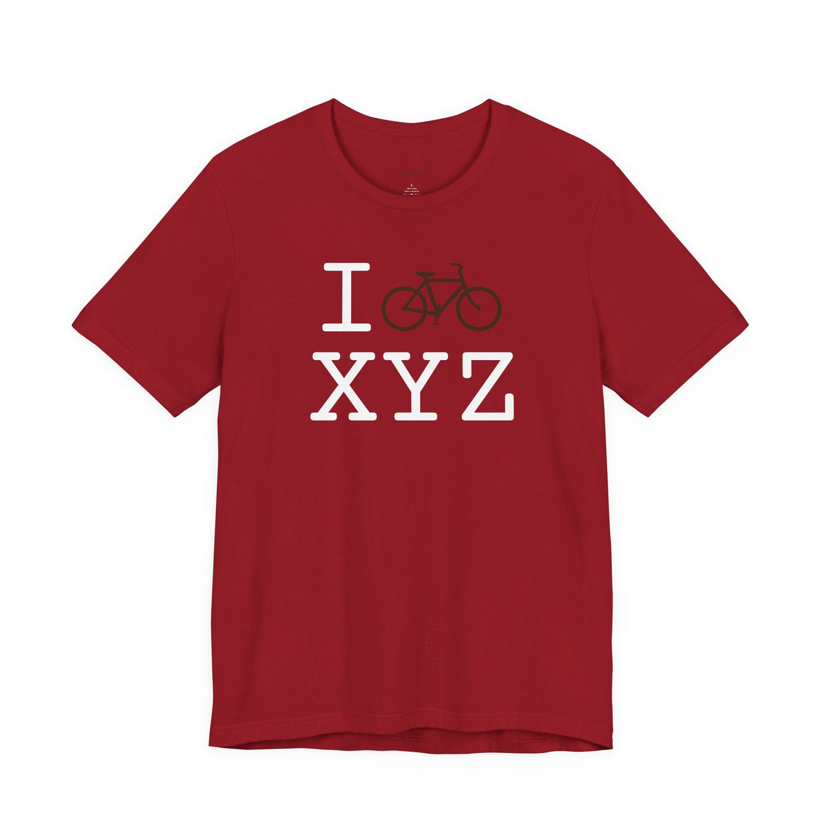 I Bike unisex T, brown bike