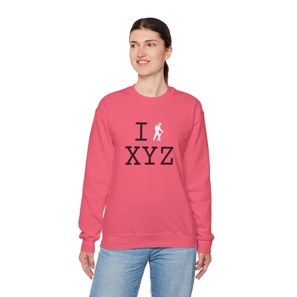 I Hike sweatshirt, white hiker
