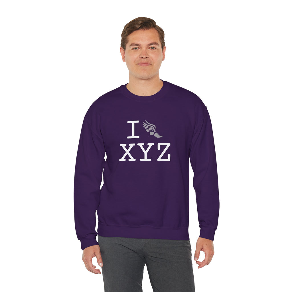 I Run sweatshirt, grey logo