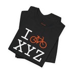 I Bike unisex T, orange bike