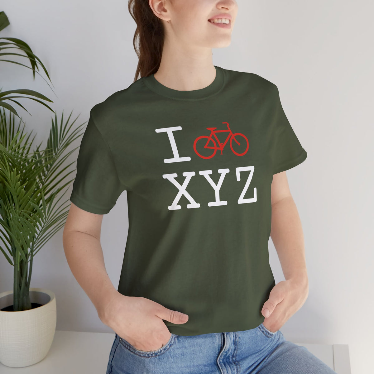 I Bike unisex T, red bike
