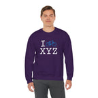 I Bike sweatshirt, light blue bike