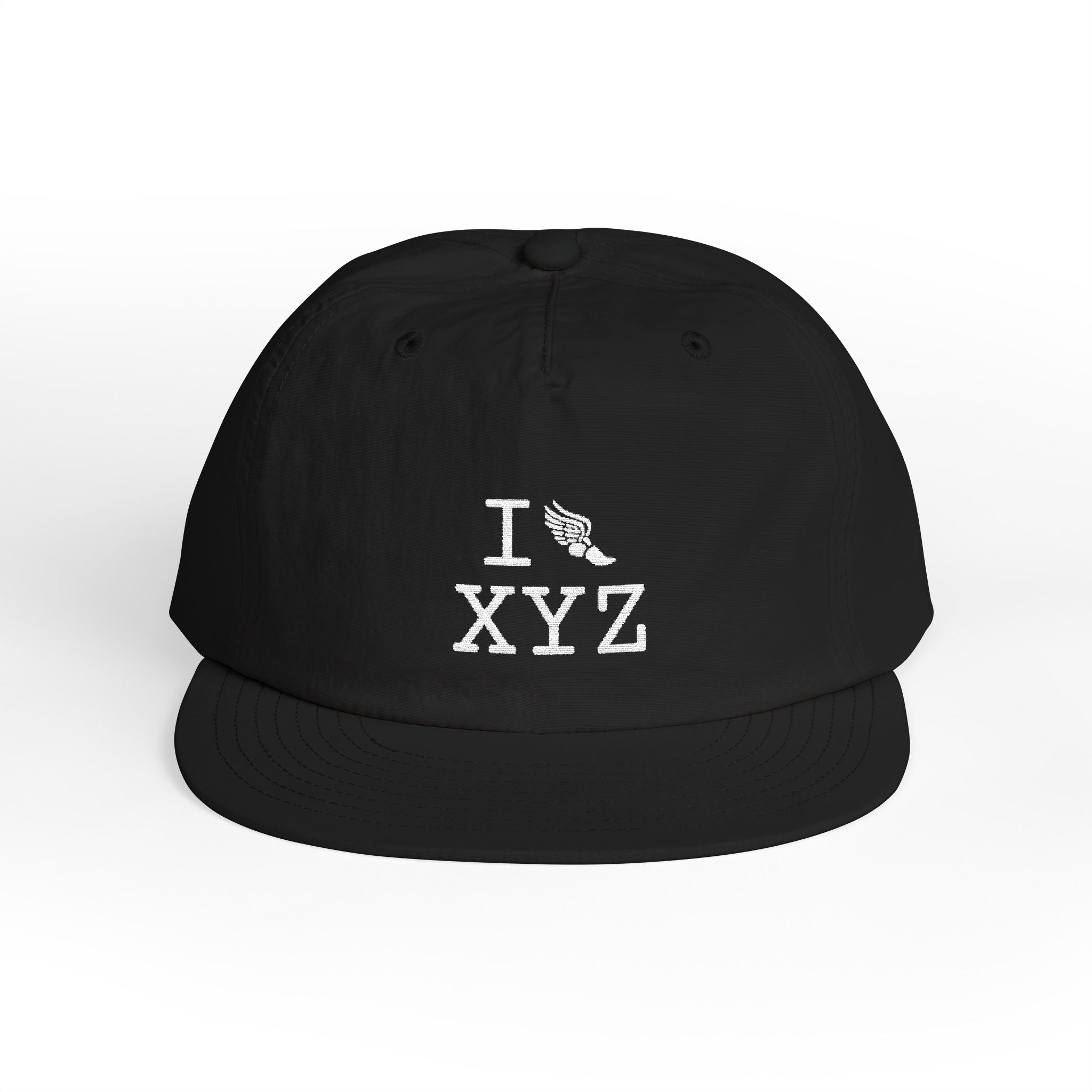 I Run athletic hat, white logo