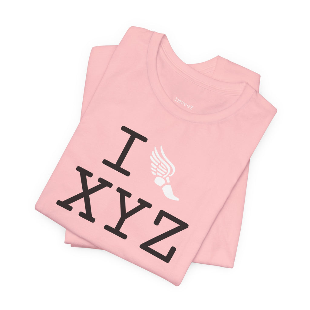 I Run unisex T, white logo