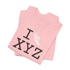 I Run unisex T, white logo