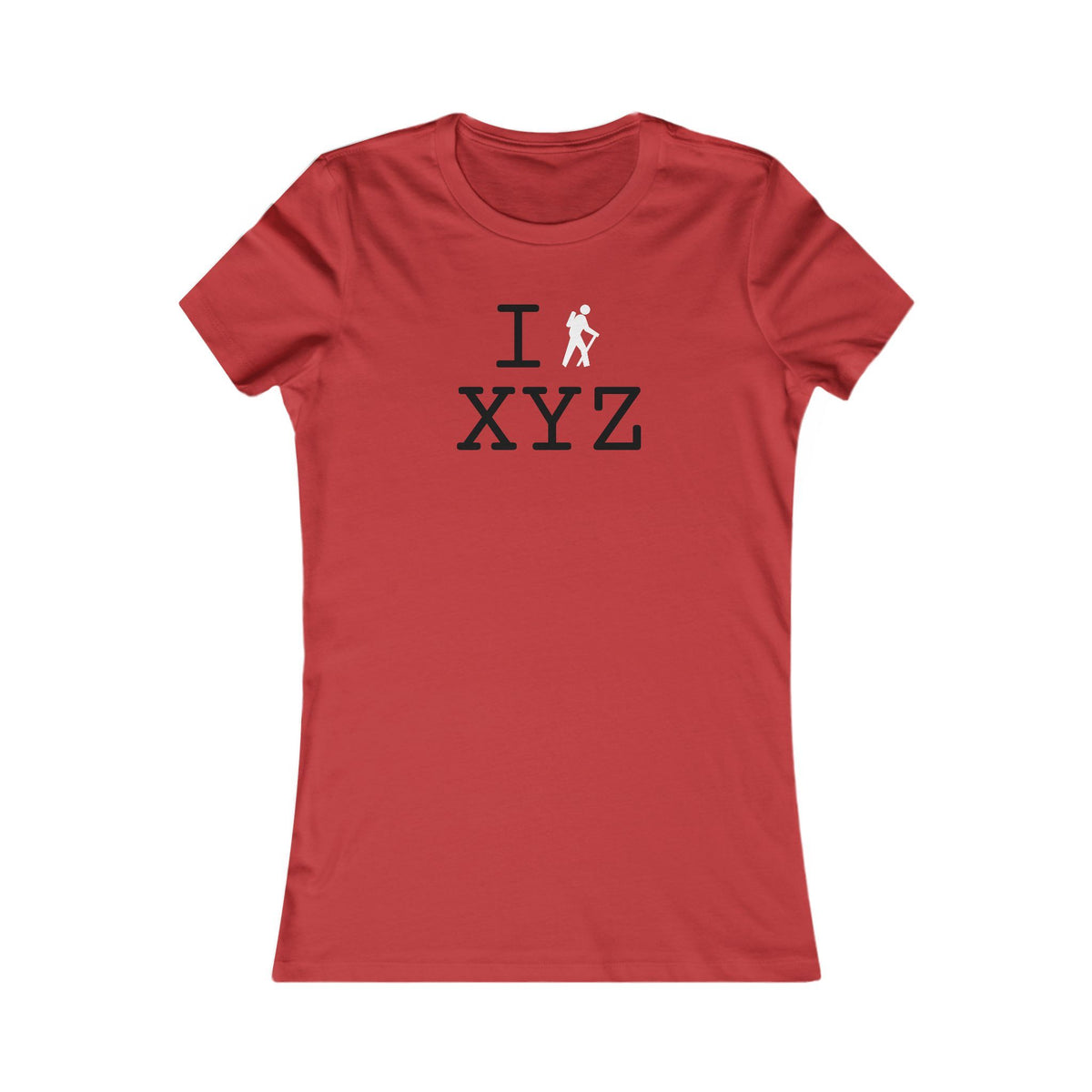 I Hike women's T, white hiker