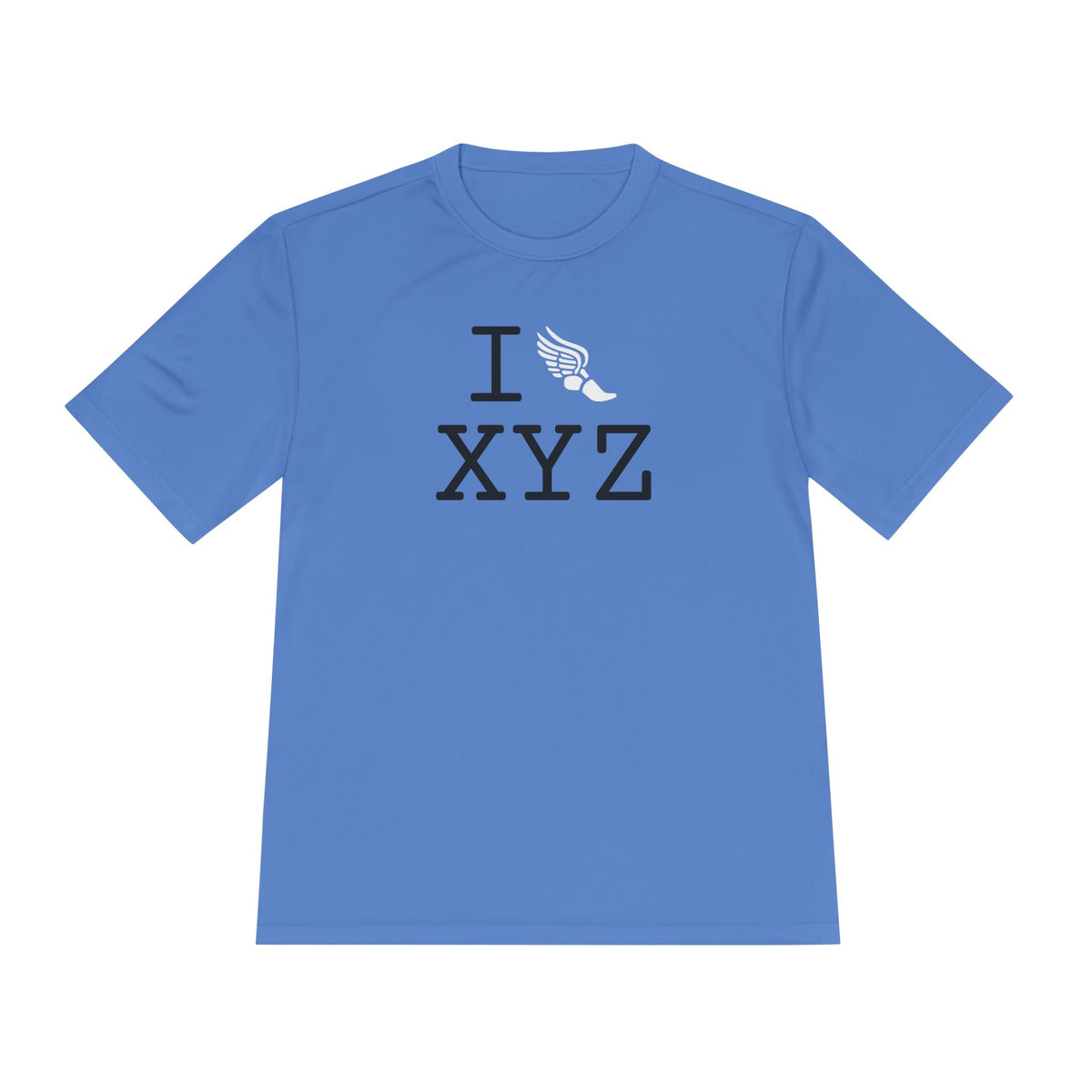 I Run athletic T, white logo