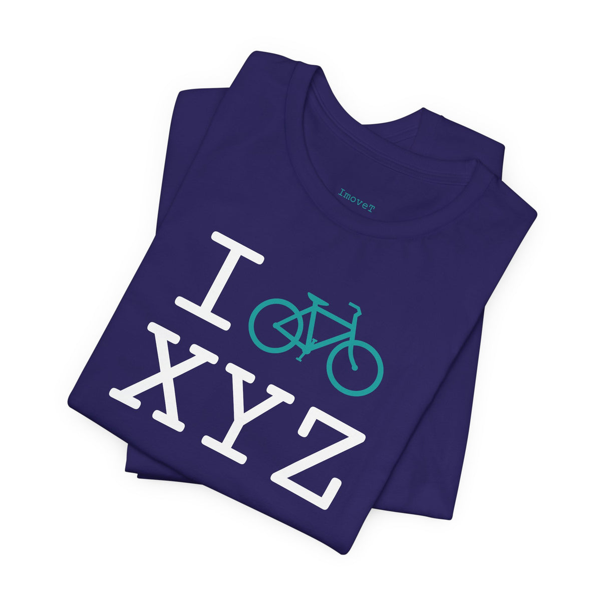 I Bike unisex T, teal bike