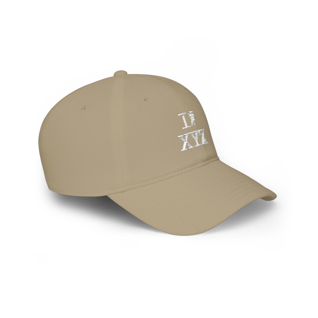 I Hike baseball cap, white hiker