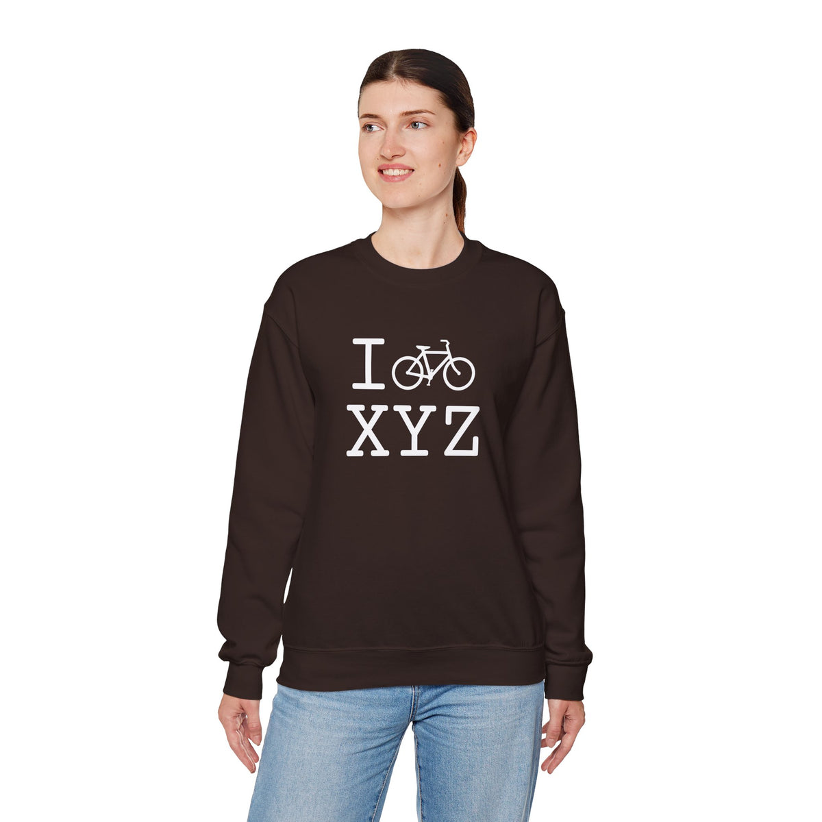 I Bike sweatshirt, white bike
