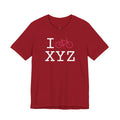I Bike unisex T, hot pink bike